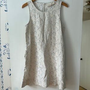 Cynthia Rowley 100% Linen A-Line Floral Print Dress Size Medium